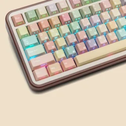 Teclas DE doble impresión Dye-Sub PBT luz lateral perfil Cherry 131 teclas DE/FR/KR/RU/AR/JP/ES para teclado mecánico diseño ISO F75