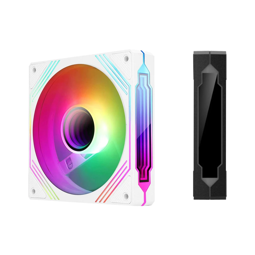 Ventilador de refrigeración para PC, 5V, 3 pines, ARGB, efecto de luz de ciclo de espejo, 650-1800RPM, PWM, 140mm, ventilador enfriador inverso/avance