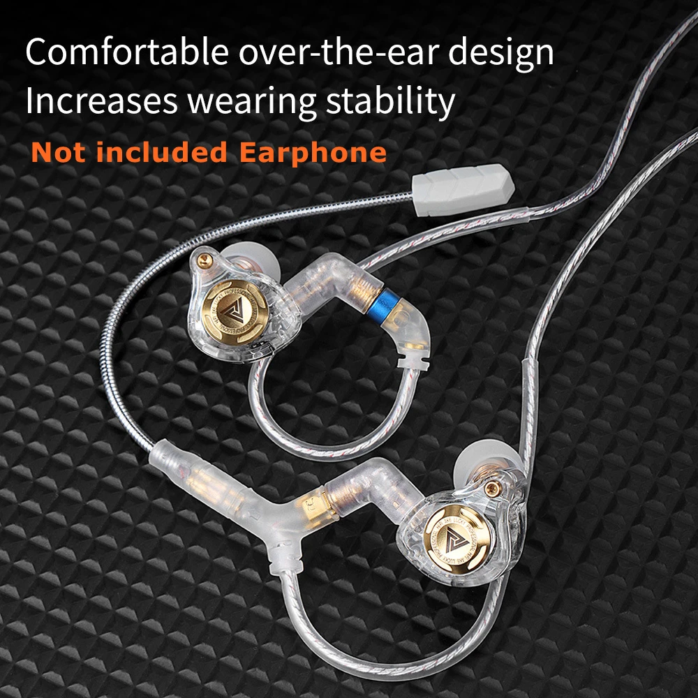 Cable de auriculares QKZ Q7MAX con micrófono Cable de alta fidelidad Cable de actualización de repuesto 2,5/3,5/4,4 MM/TypeC/MMCX/2 pines para KZ EDX PRO TRN - imagen 3