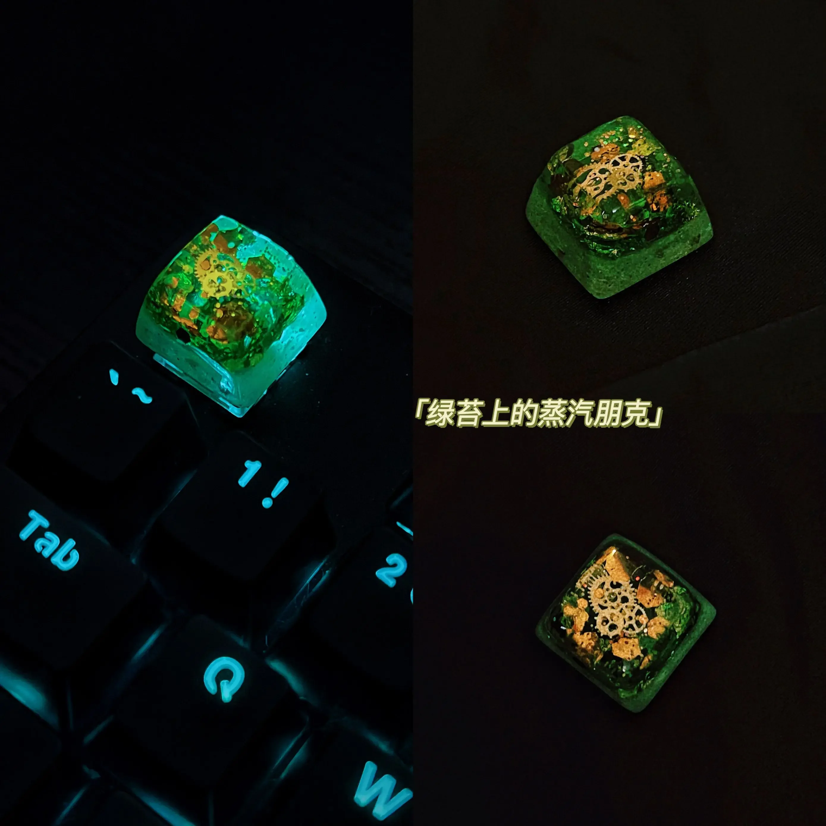 Keycap de resina Ice Rose/polar Bear/steampunk/pond Fish/koi/star Craftsman Keycap Cross Axis OEM Height Mechanical Keycap