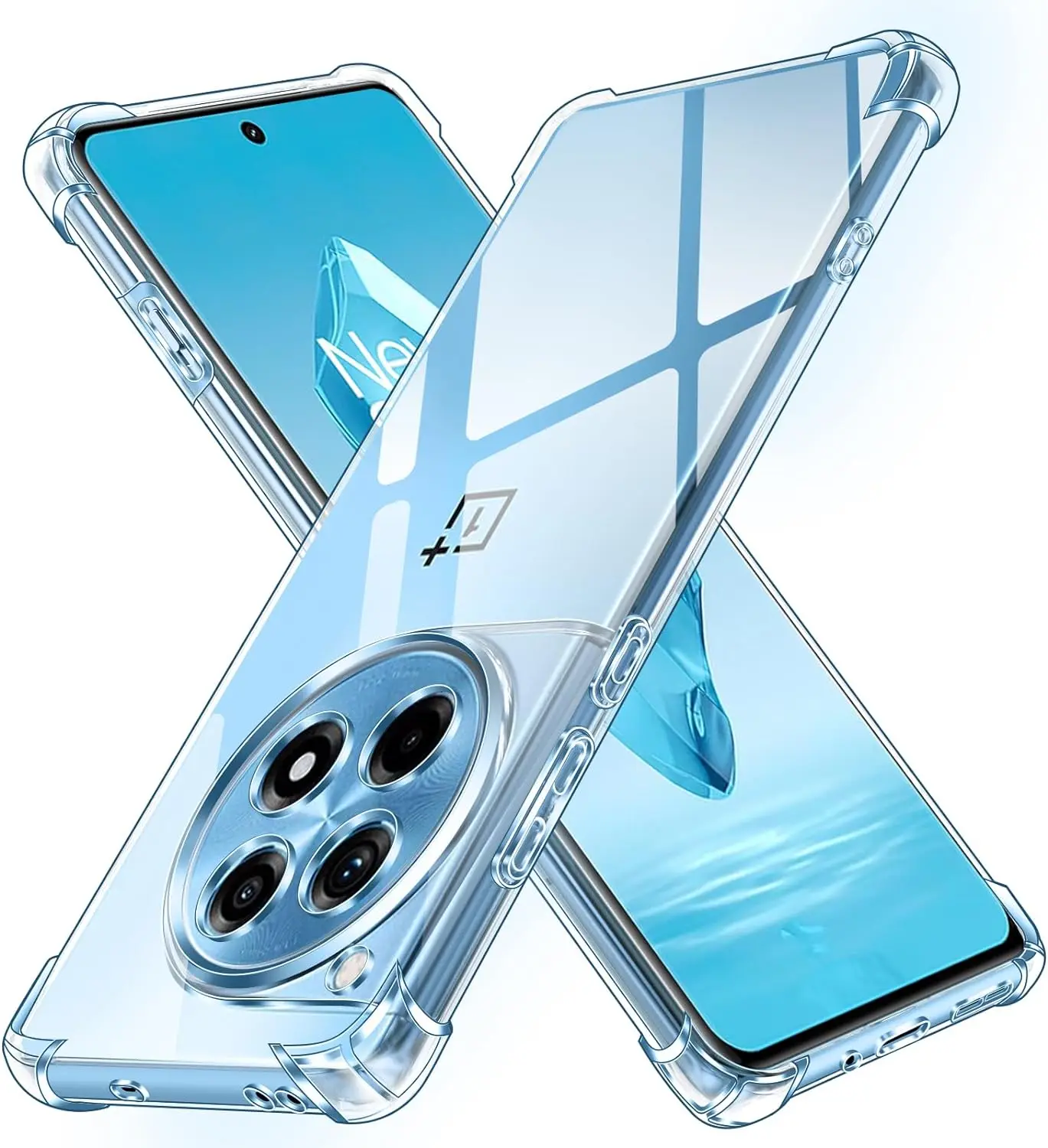 Funda de esquinas reforzadas para Oneplus ACE 3 2 Ace3 Pro 12R 11 11R, protección de cámara de TPU suave y transparente, cubierta de Airbag a prueba de golpes