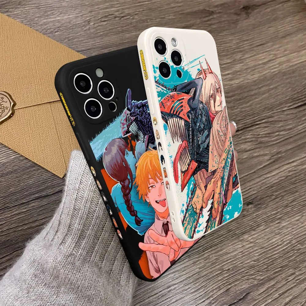 Funda de teléfono de hombre de motosierra de Anime para Vivo V30e, V29, V25, V21, Y50, Y36, Y35, Y28, Y22, Y21, Y20, Y17, Y16, Y15s Pro, 4G, 5G, cubierta de borde recto - imagen 4