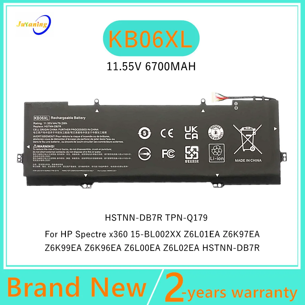 Batería de ordenador portátil KB06XL para HP Spectre X360 15-B Series 15T-BL100 15T-BL101NG HSTNN-DB7R TPN-Q179 902401 -2C1 902499 -855