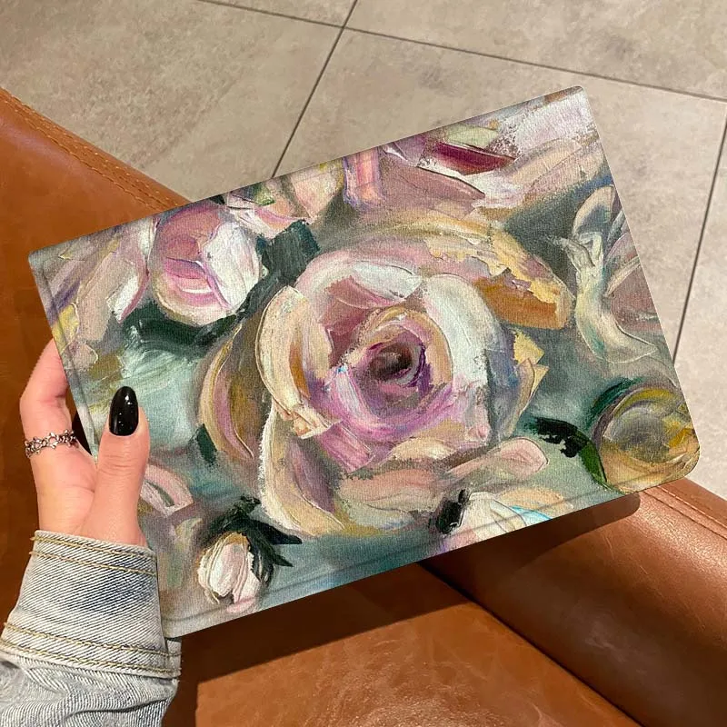 Funda para tableta Lenovo Pad Tab Legion Xiaoxin Y900 Y700 K10 M10 P11 3. a generación, arte floreciente, flores moradas - imagen 3