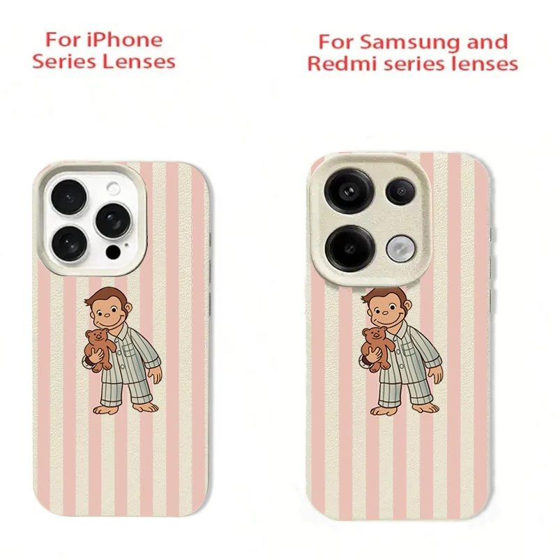 Funda de teléfono con diseño de mono a rayas, diseño de lichi para Xiaomi Poco X7 X6 X5 F5 F6 F7 M6 Pro, funda de parachoques de silicona suave a prueba de golpes - imagen 5