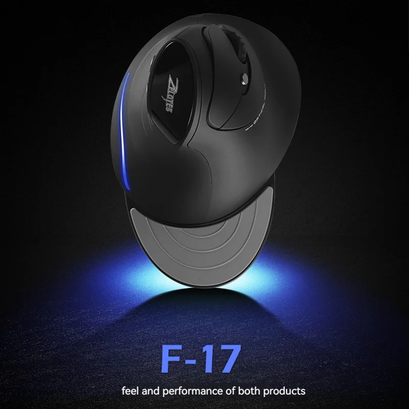 Ratón Vertical ZELOTES F-17, ratón inalámbrico RGB de 2,4 GHz para juegos, ajuste DPI de 3 velocidades, 6 teclas, ratones ópticos ergonómicos para PC y portátil - imagen 2