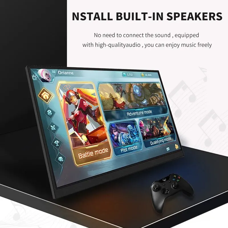 Monitor portátil con pantalla táctil de 15,6 pulgadas, ADS-IPS de 1920x1080P, 300cd/m2, pantalla extendida para ordenador portátil, XBox, PS4/ 5, Switch - imagen 4