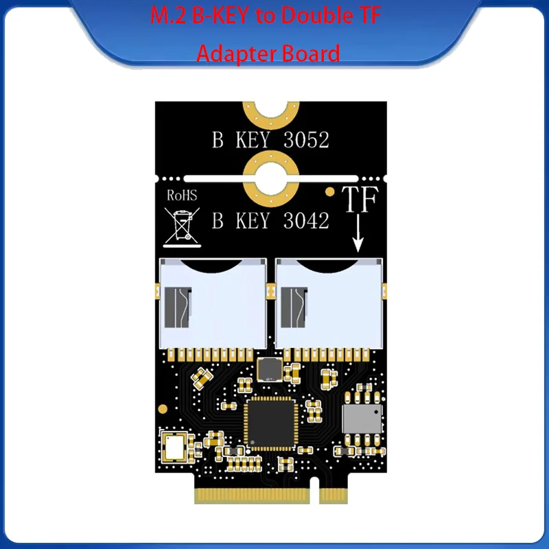 Placa adaptadora M.2 B-KEY a doble TF, velocidad 100 - 160M/S, compatible con llave - B USB3.0, intercambiable en caliente, diseño estable y de buen rendimiento
