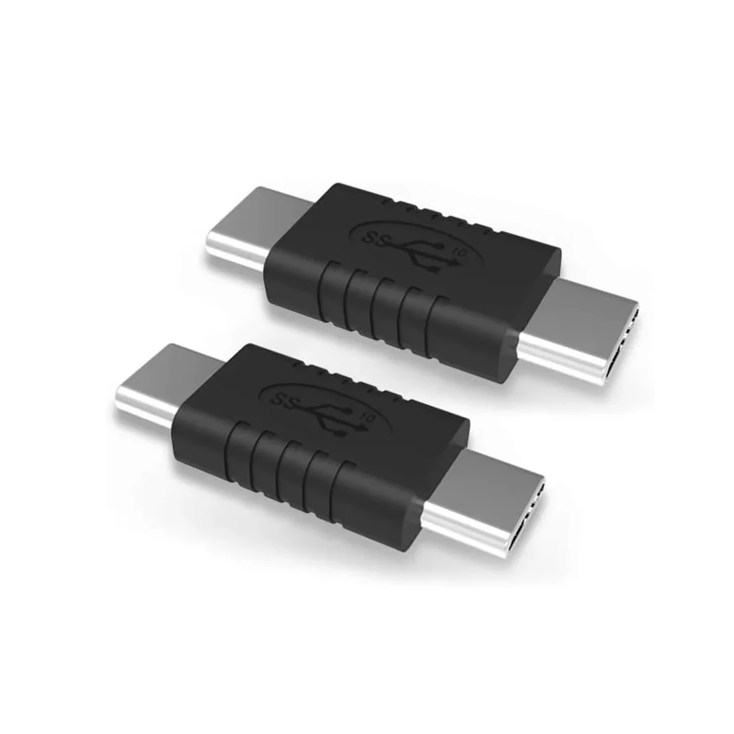 Adaptador USB C macho a macho, extensor de conector tipo C de 2 paquetes, carga PD de 60W, vídeo 4K, transferencia de datos de 10Gbps para ordenadores portátiles, teléfono - imagen 3