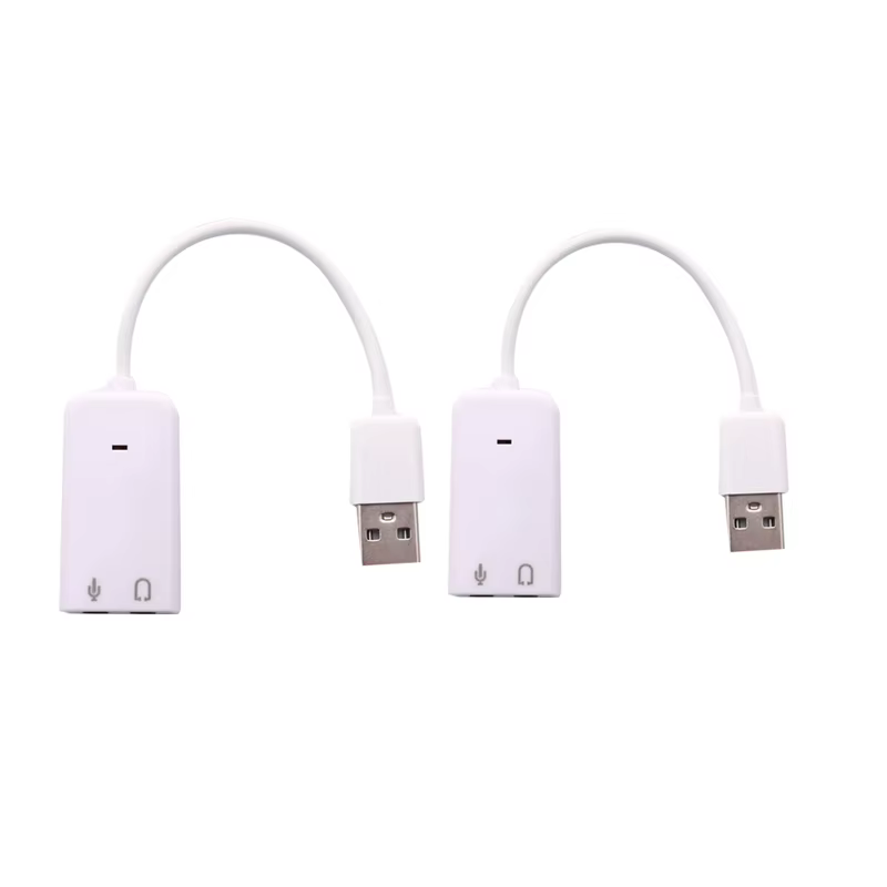 Adaptador de audio USB con conexión Jack de 3,5 mm