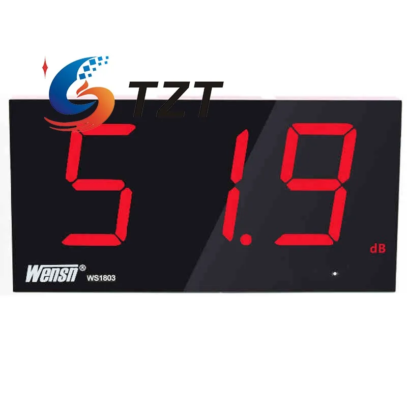 TZT WENSN WS1803 Monitor de ruido montado en la pared versión estándar medidor de nivel de sonido alimentado por USB sin sonda/+ sonda de 3M/+ sonda de 5M