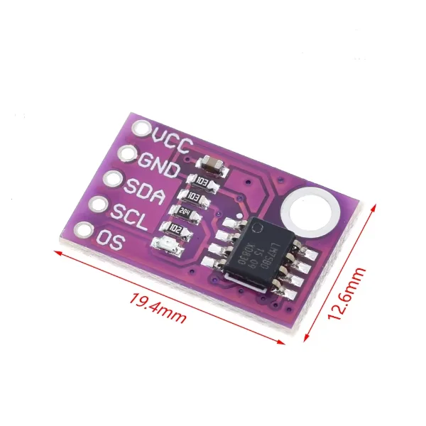 Sensor de temperatura LM75, interfaz I2C de alta velocidad, módulo de placa de desarrollo de alta precisión LM75A - imagen 2