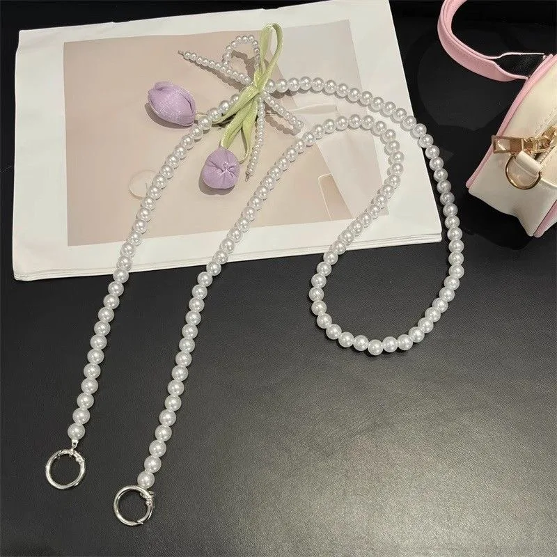 Cordón para teléfono con cuello largo y bandolera antipérdida, cadena extendida con lazo de perlas, Universal y elegante con Clip - imagen 5
