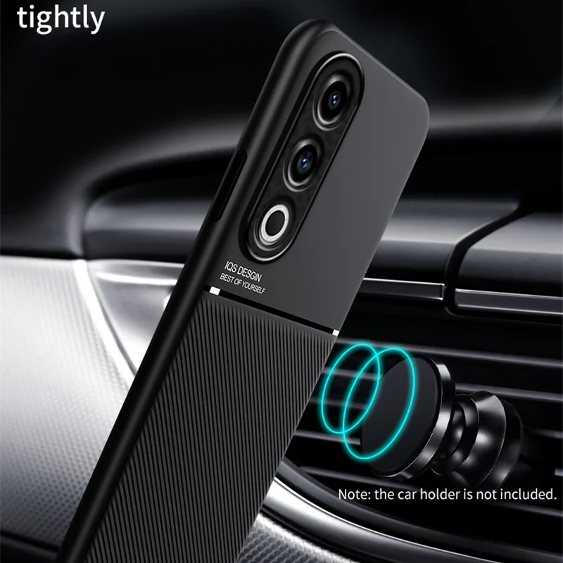 Para Oneplus ACE 3V 5G funda de silicona con soporte magnético para coche para Oneplus ACE 3V 1 + ACE 3V 3 V 5G fundas de teléfono con textura de cuero - imagen 2