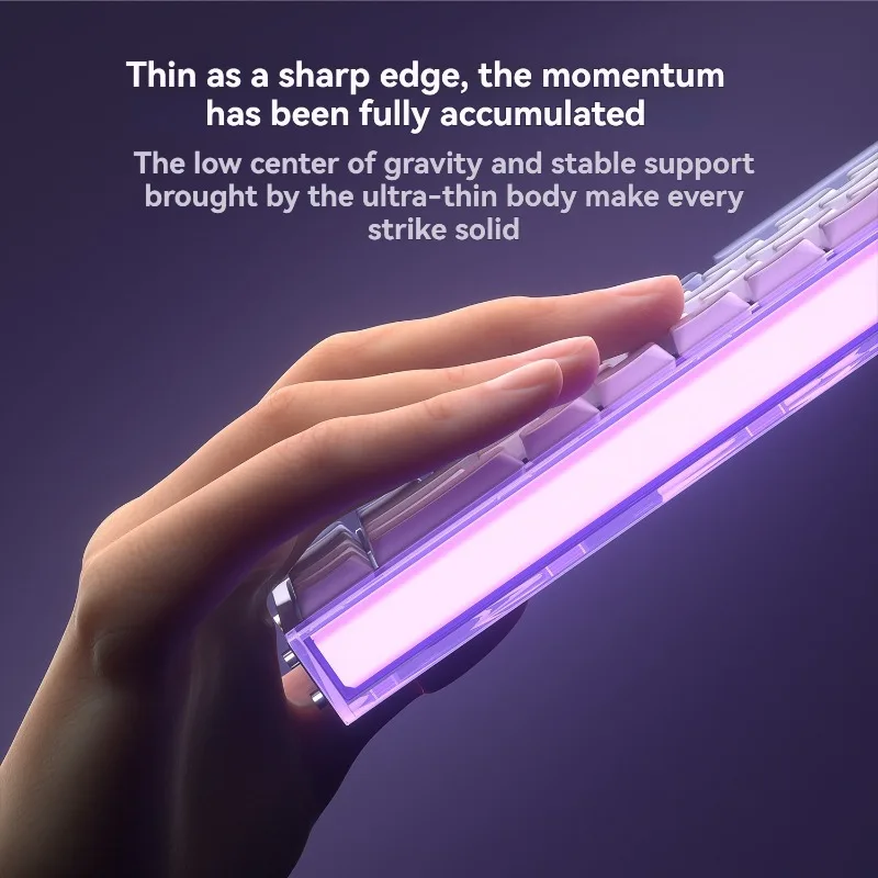 AULA Hero68 Mini teclado con interruptor magnético personalizado con cable RGB 8KHz tasa de retorno teclado mecánico ergonómico para juegos de perfil bajo - imagen 5