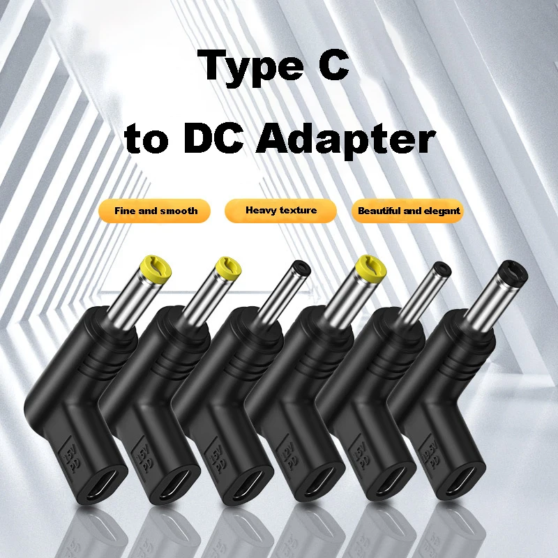 12V 15V 19,5 V USB C tipo C PD a adaptador de corriente CC Universal 3,5*1,35 5,5*2,5mm conector de clavija CC para enrutador tableta cámara - imagen 2