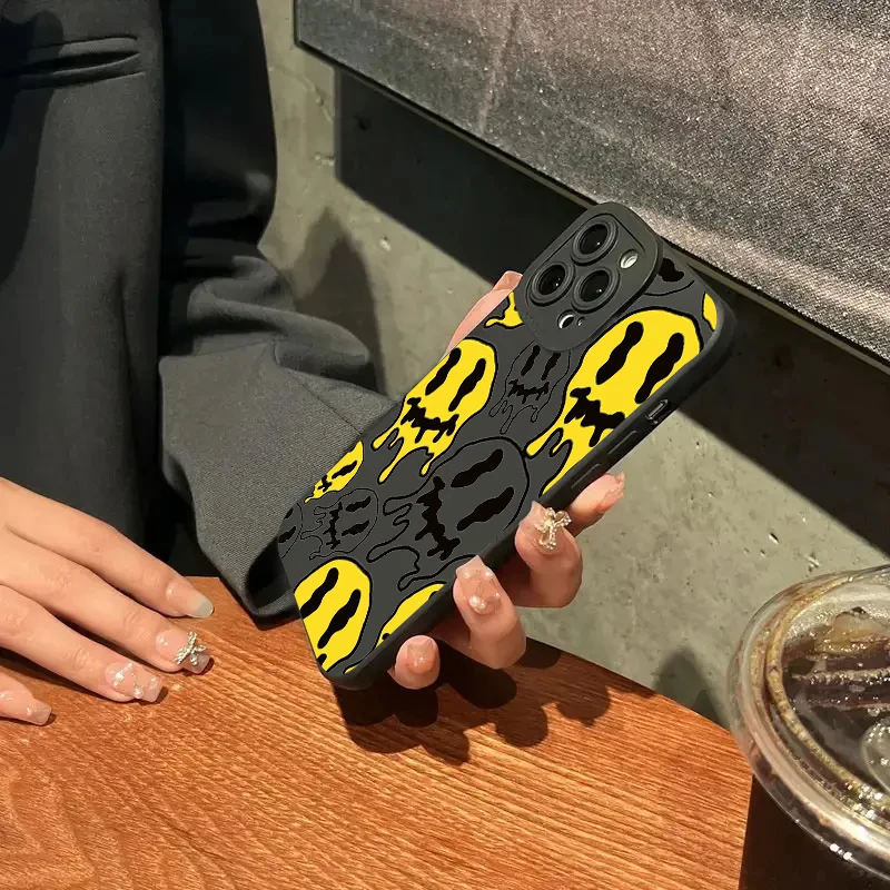 Funda de teléfono esmerilada con cara de fantasma divertida para iPhone 16, funda de silicona a prueba de golpes para iPhone 11 12 13 14 15 Pro Max XS XR X 7 8 Plus - imagen 5
