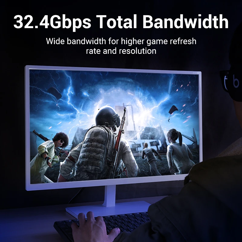 Vention Cable DisplayPort 1.4 8K 60Hz 4K HDR 165Hz Puerto Pantalla Audio Vídeo PC Portátil TV 1.4 DP 1.2 - imagen 3