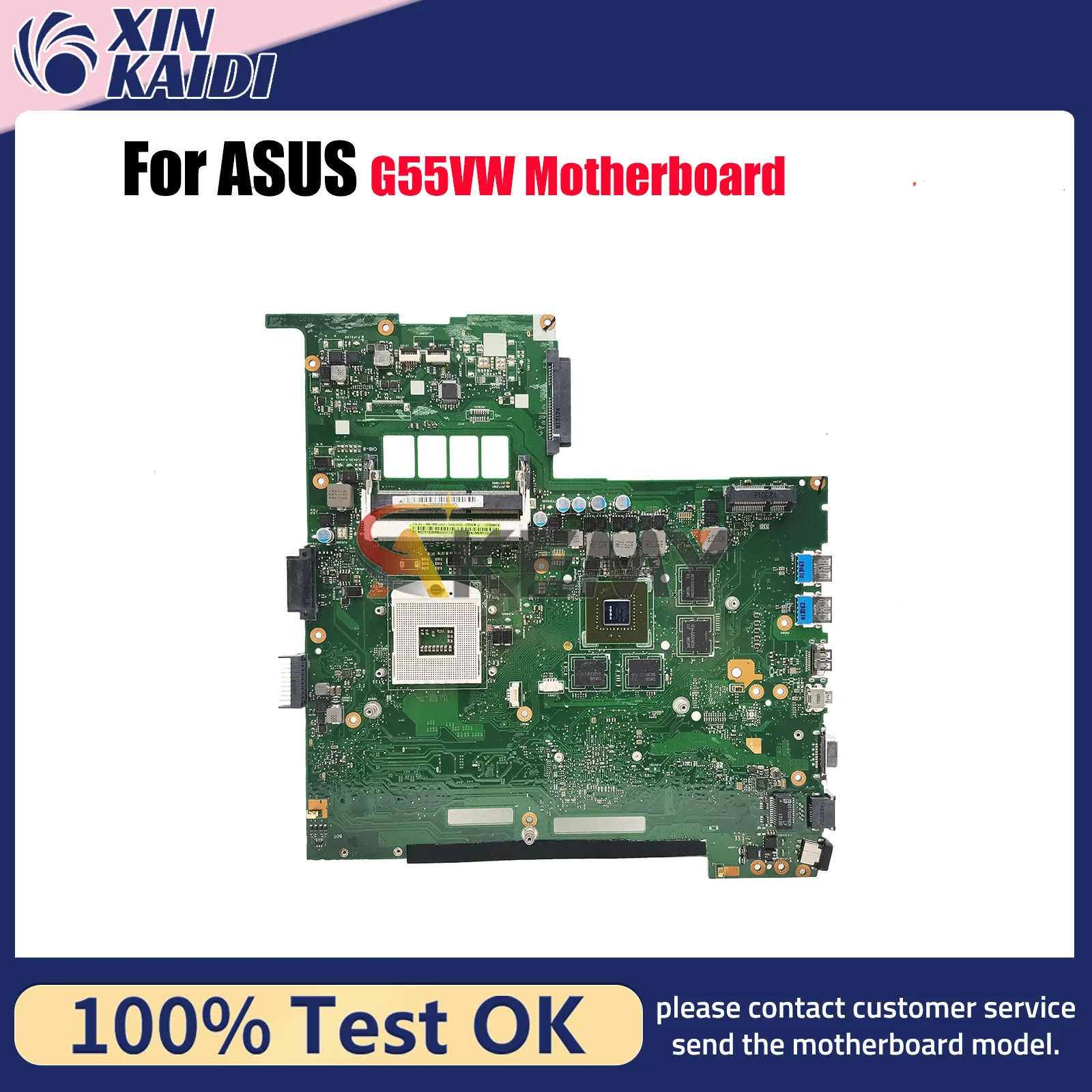 Placa base para ordenador portátil G55VW para placa base de portátil ASUS G55VW G55V este artículo está en stock 100% pruebas OK envío rápido de alta calidad