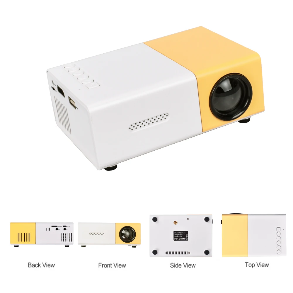 Mini proyector LED YG300, versión mejorada, compatible con 1080P, Full HD, 3,5mm, Audio, HDMI, USB, proyector de vídeo, compatible con teléfonos - imagen 5