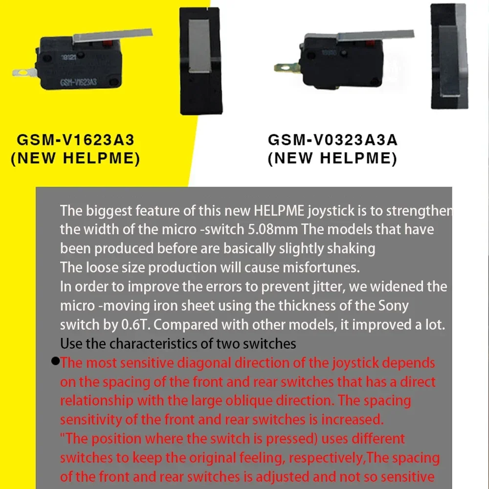 Nueva versión coreana Original CROWN 309 Helpme Fighting Joystick con Micro interruptor de 8 pines para Jamma PC Arcade Game Tekken PS3 XBOX - imagen 4