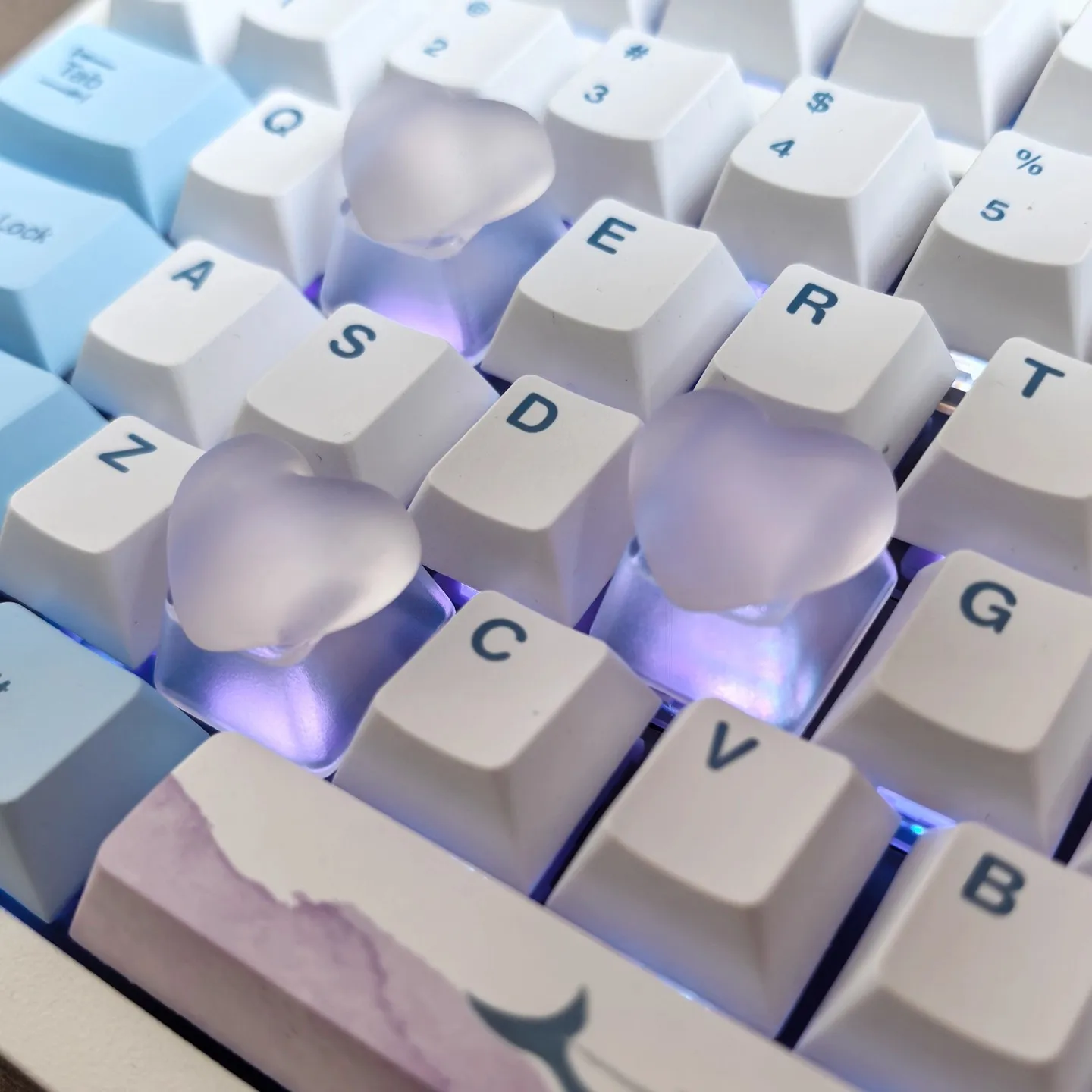 DIY Love Keycap juego Teclado mecánico lindo transparente en forma de corazón juego Teclado mecánico decoración altura Keycap - imagen 4