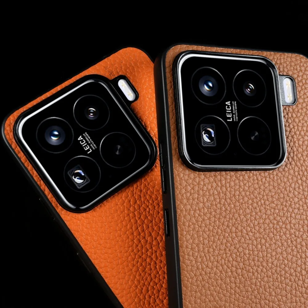 NZN Funda de cuero genuino duradera para Xiaomi 15 Pro 14TPro 12Pro 12X 12TPro 12Ultra 11Ultra funda completa envuelta fundas de teléfono Litchi - imagen 5