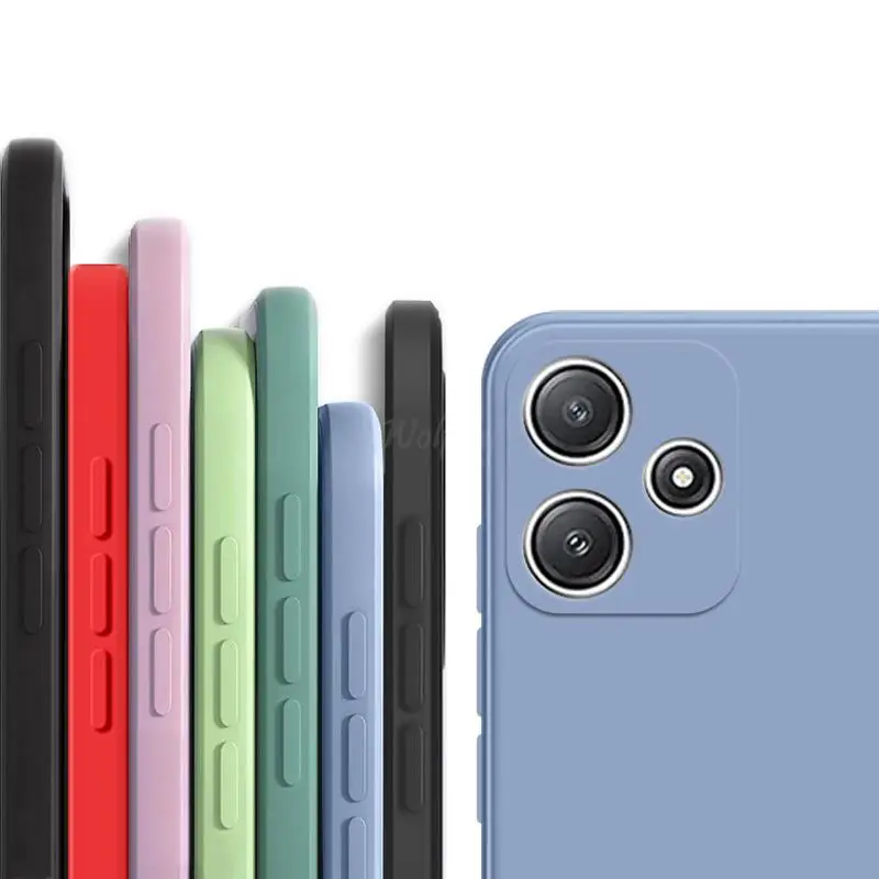 Funda protectora de silicona líquida para teléfono móvil, carcasa de goma Lisa para Xiaomi POCO M6 Pro, POCO M6 Pro