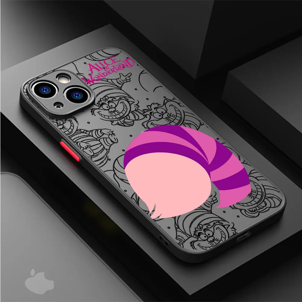 Funda de teléfono Disney Alicia en el país de las Maravillas para Apple iPhone 15 16 Pro XS Max 13 14 Plus XR SE 7 8 12 11 Pro plus mate - imagen 3