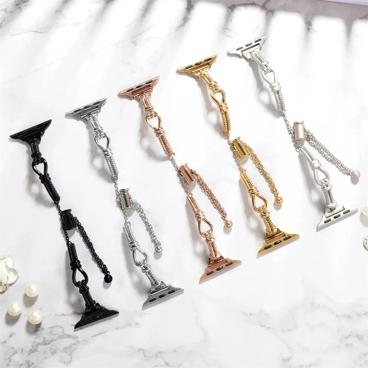 Correa de reloj para Apple Watch 42/44/45/46/49mm 38/40/41mm correa de reloj de moda de Metal para reloj serie Ultra2 10/9/8/7/6/5/4/3