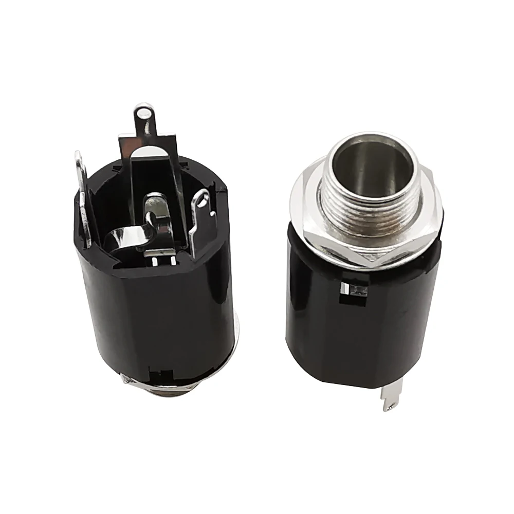 1/2/5/10 Uds Metal PJ617 6,35mm Adaptador convertidor de Audio PJ-617 3 pines 6,35 conector de toma de vídeo de doble canal con tuerca de tornillo - imagen 4