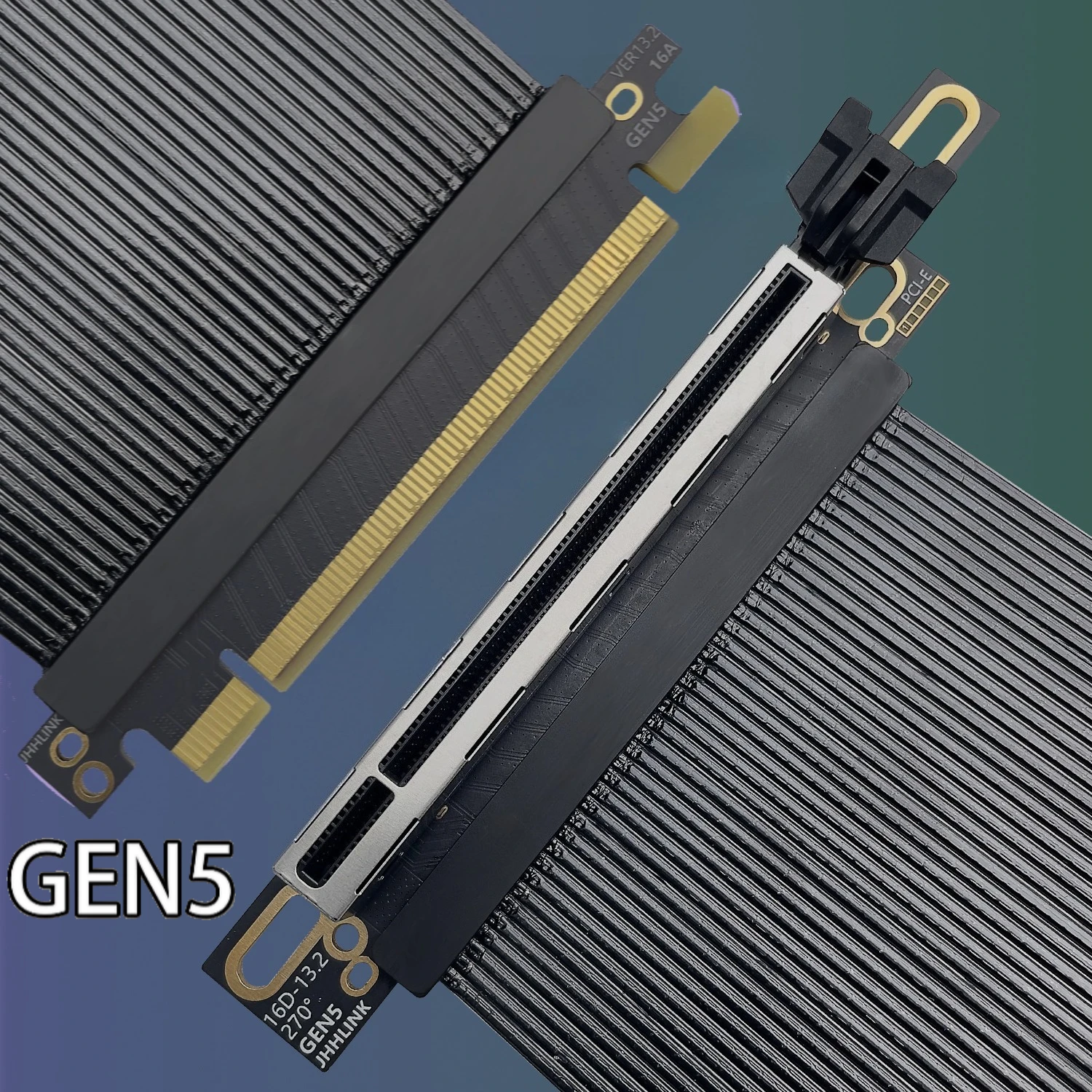 Nuevo Cable Riser PCI Express 5.0 X16 de 64 GB/s para las Series 50/40/30, Compatible con 5.0/4.0/3.0 para Instalación Vertical de GPU 180 ° hasta 90 ° - imagen 3