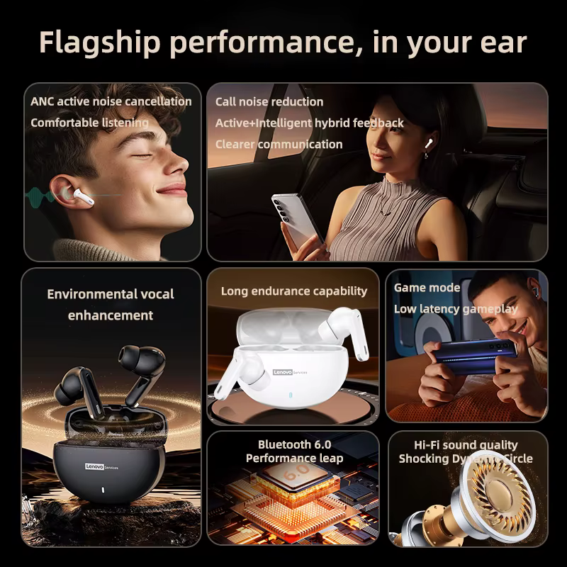 Lenovo LE253 Auriculares inalámbricos deportivos BT 6.0 ANC Micrófono - imagen 5