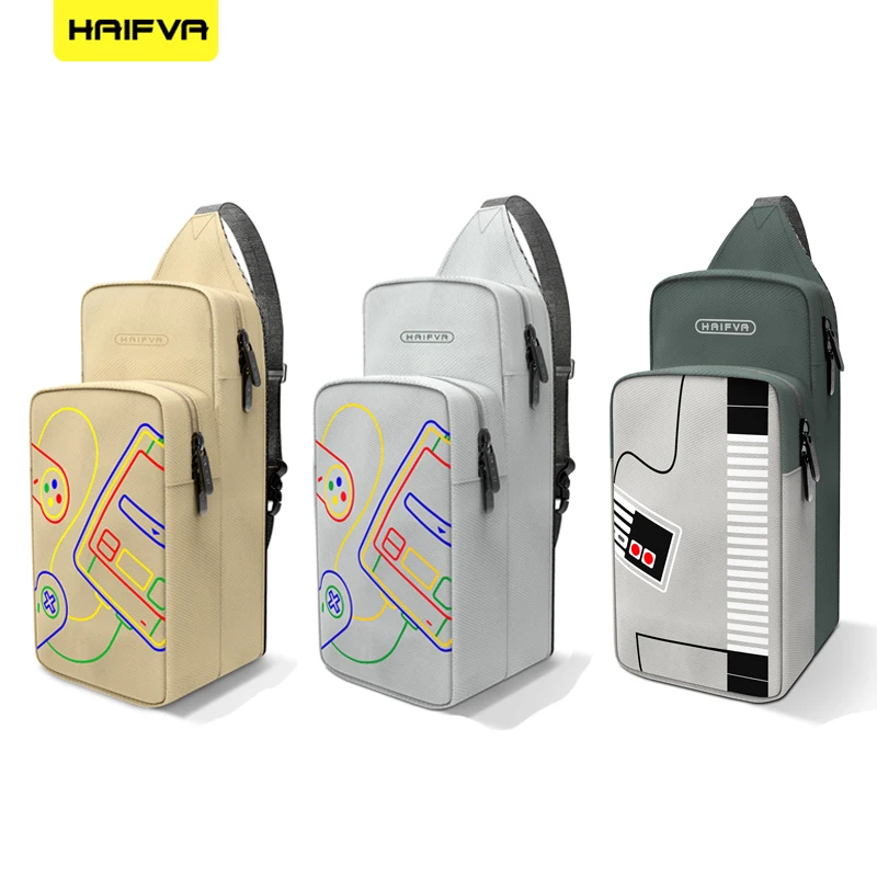 HAIFVA-Bolsa de pecho portátil para Nintendo Switch/Lite, bolsa de almacenamiento de pecho con Control de juego, funda de Nintendoswitch OLED