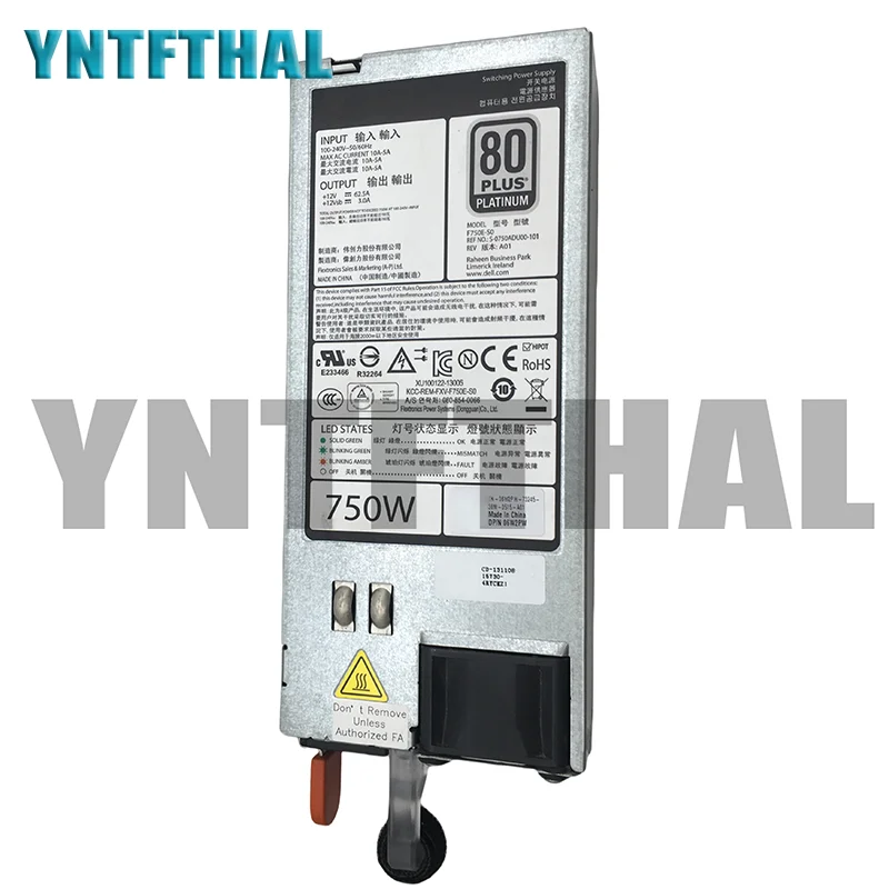 Fuente de alimentación bien probada 750W R720 R620 5NF18 D750E-S1 DPS-750AB-2 05NF18 - imagen 2