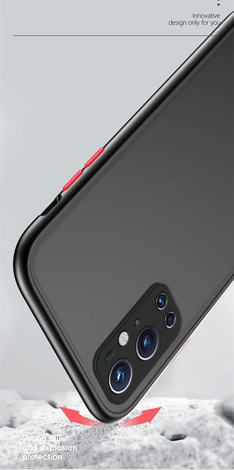 Funda trasera protectora para OnePlus 9 8 10 Pro, carcasa dura transparente mate a prueba de golpes para One Plus 9R 8T Nord CE 5G oneplus9 - imagen 5