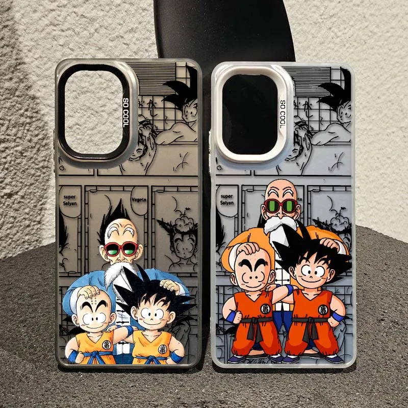D-Dragon Ball Master Roshi para Redmi Note 14 13 12 11 10 9 8 Pro Plus funda de teléfono plateada colorida