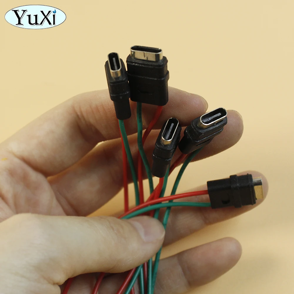 Conector USB 3,1 tipo C, 1 piezas, resistente al agua, 2 cables de soldadura, enchufe hembra, puerto de carga rápida, pieza de reparación para IPX7 - imagen 4