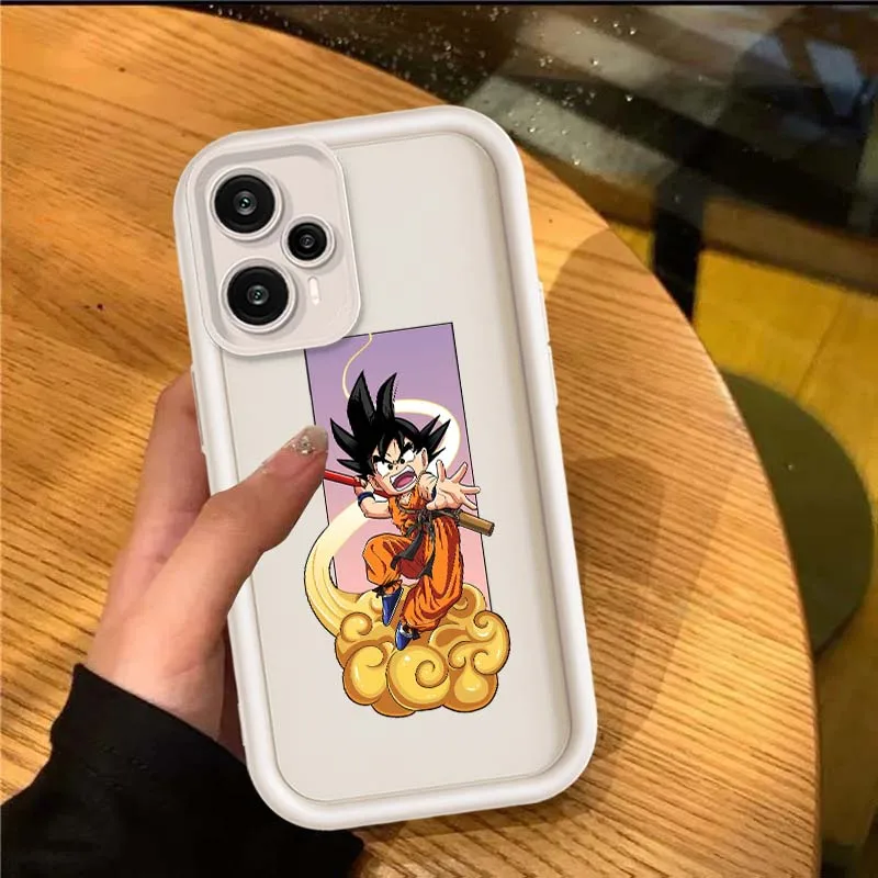 Funda de dibujos animados divertida d-dragon Balls Goku para Xiaomi Poco X6 X5 X4 X3 F6 F5 F4 GT M6 M5 Pro Plus 5G funda de teléfono con escalera ocular - imagen 4
