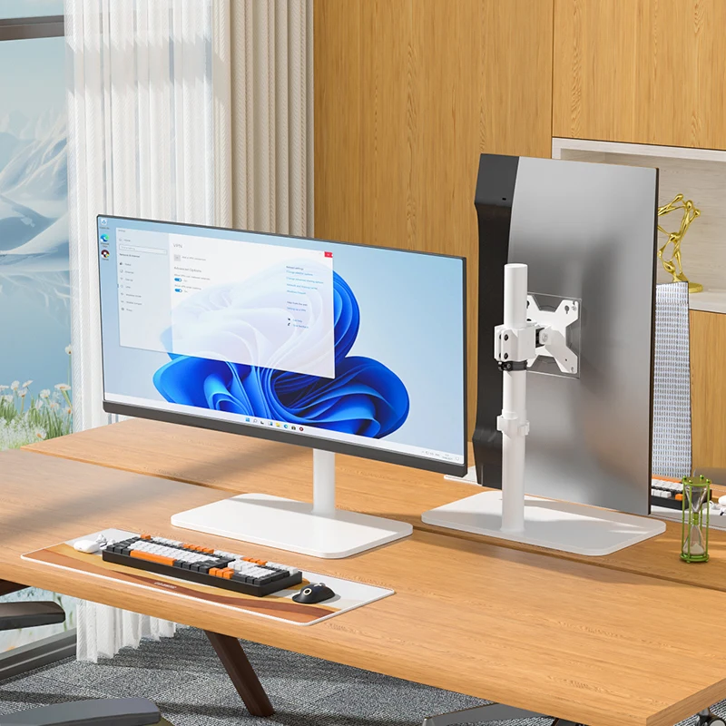 HILLPORT Brazo de monitor para pantalla de 14 "-32" Soporte de rotación de PC con montaje inclinable de 8,5 kg Soporte de mesa de escritorio 360 ° Soporte DZ2022 - imagen 2