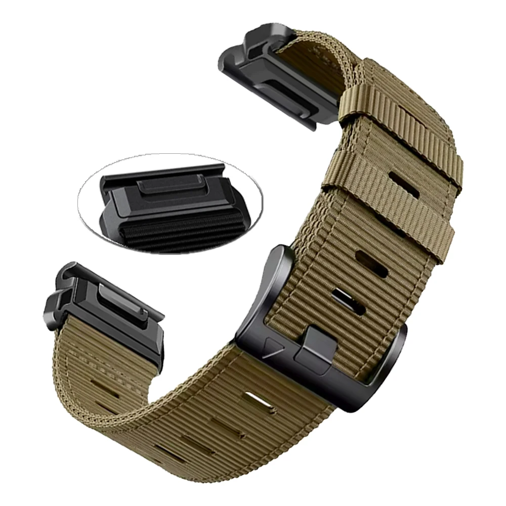 Pulsera QuickFit de nailon de 22mm y 26mm para Garmin Fenix 8X 7 6 5xpuls Forerunner 970 Correa Quatix/Tactix 8 Enduro3 Epix Pro