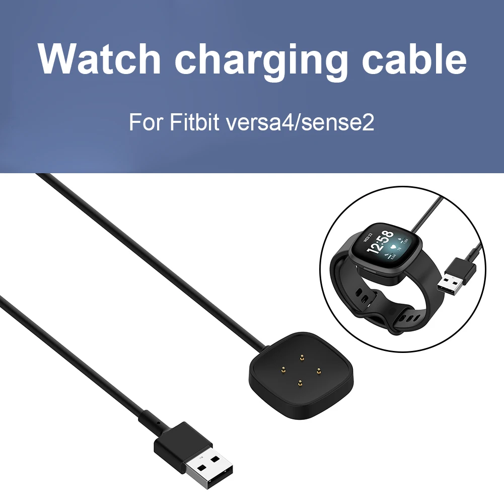 Adaptador de cargador de base, Cable de carga USB, Cable de alimentación para Fitbit Versa 4/3 Sense 2, reloj inteligente Versa4, Versa3, Sense2, accesorios - imagen 5