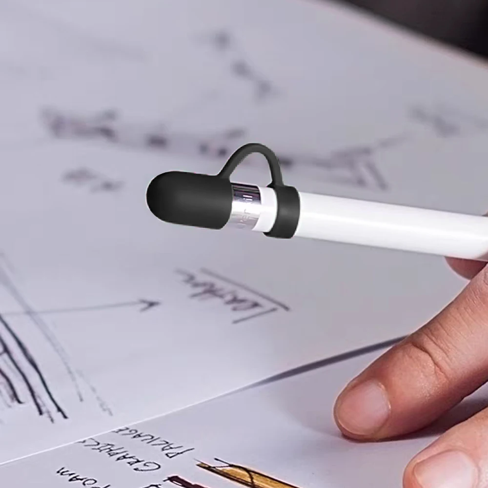 Para iPencil 1a generación, tapas de bolígrafo antipérdida, bolígrafos de silicona suave, soporte de tapa superior para iPhone, iPad, accesorios de lápiz óptico - imagen 4