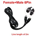 6Pin female male