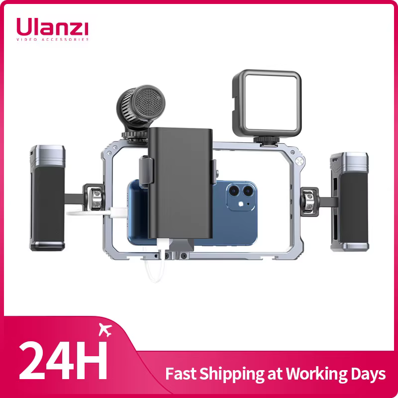 Empuñadura Móvil Ulanzi – Soporte Vlog Universal para iPhone y Android - imagen 4