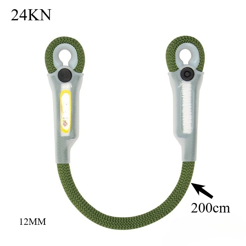 Cordón para escalada en roca al aire libre, cuerda estática de 12mm, 20kN, protector de ojo a ojo, cordón precocido, eslinga, equipo de montañismo