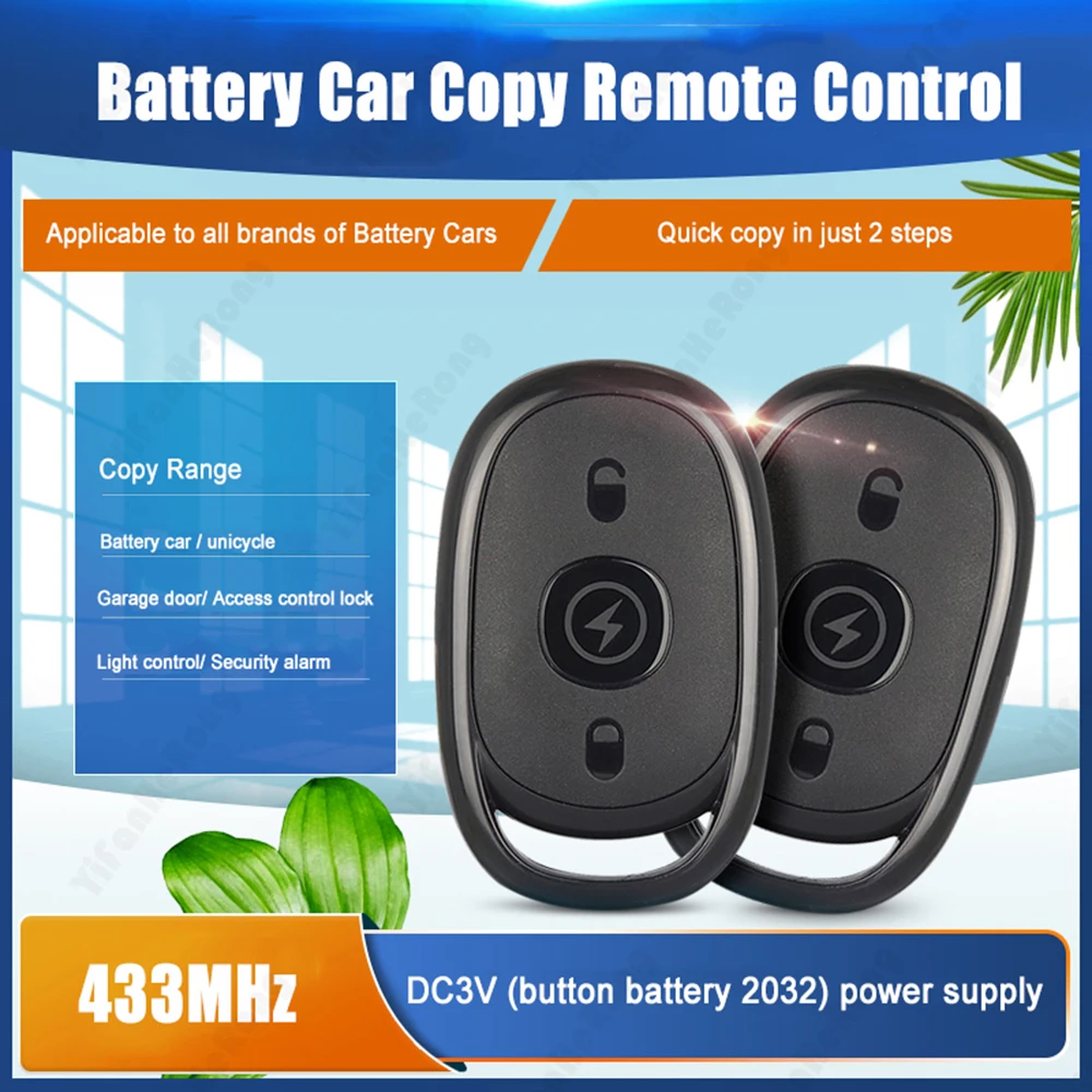 Duplicador de copia inteligente de 433MHz, Control remoto, 3 botones para puerta de garaje, clonación remota de código fijo, transmisor de 433,92 mhz - imagen 3