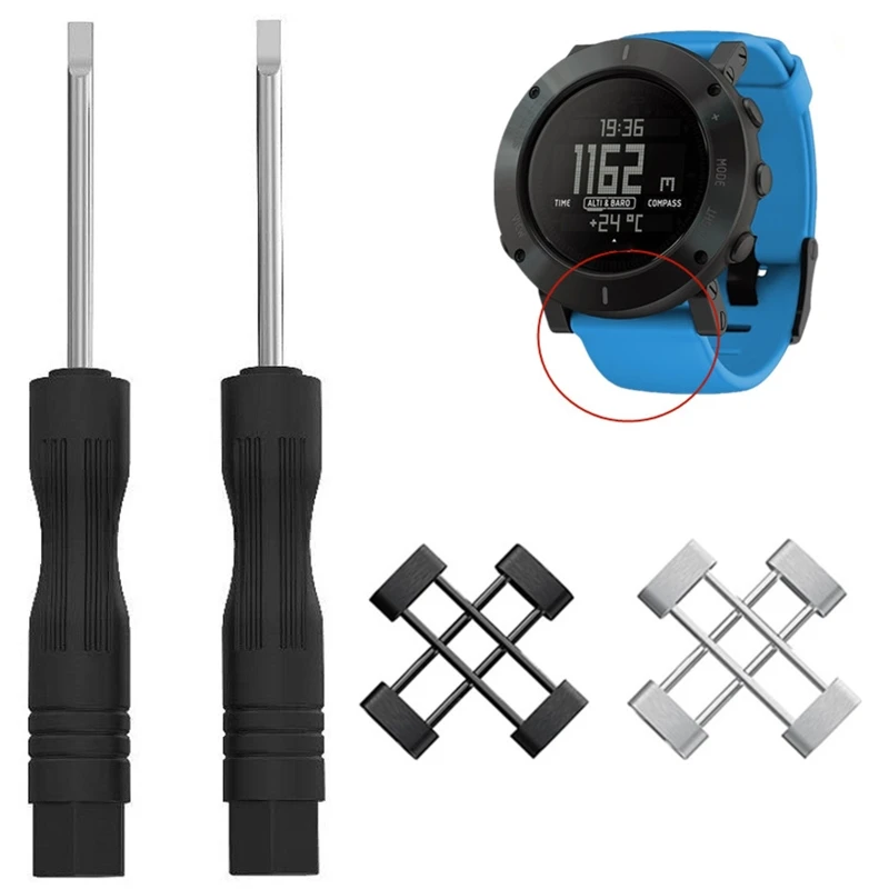 Juego de adaptadores de enlace de correa de reloj esencial para Suunto Core, herramienta de destornillador y tornillo, accesorio de reparación de reloj - imagen 2
