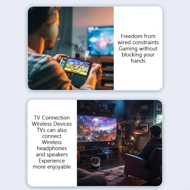 462E Adaptador inalámbrico 5.3 Receptor transmisores para Airplanes Car con batería larga y APTX LL - imagen 4