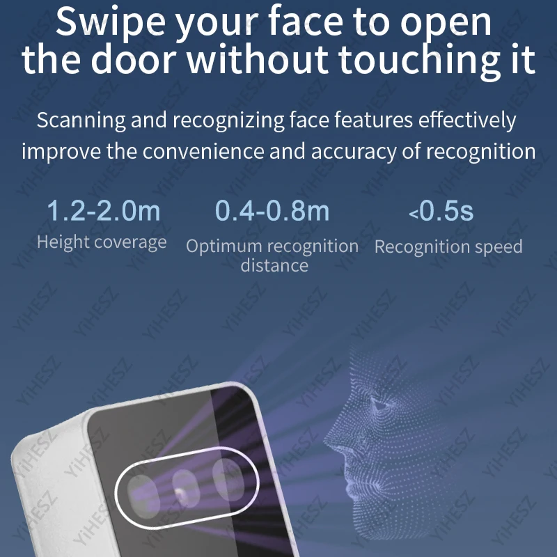 Tuya-cerradura electrónica de aluminio para puerta corredera, dispositivo de cierre inteligente con WiFi, llave de desbloqueo 3D facial, huella dactilar, contraseña, desbloqueo IC - imagen 3